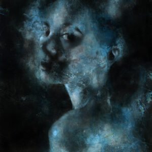 Between Spheres | Mixed media on paper